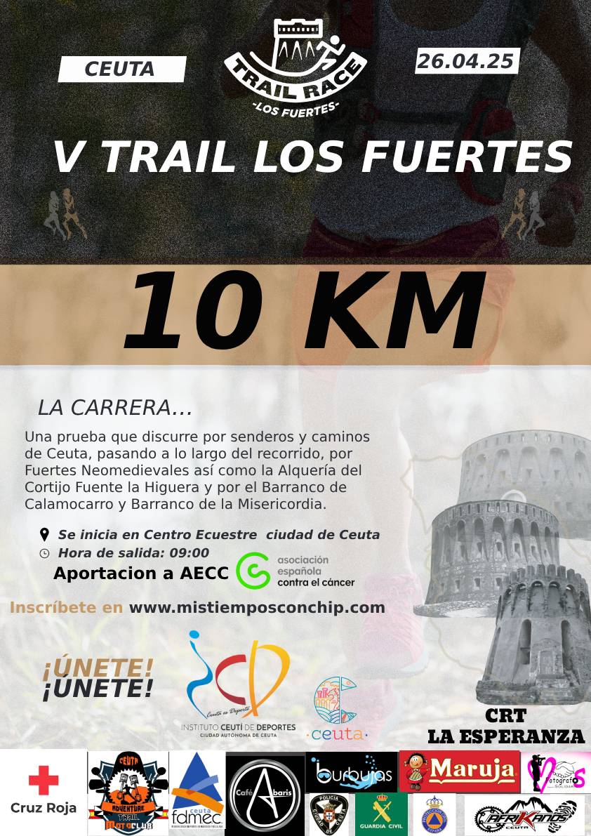 10K V TRAIL LOS FUERTES CIUDAD DE CEUTA