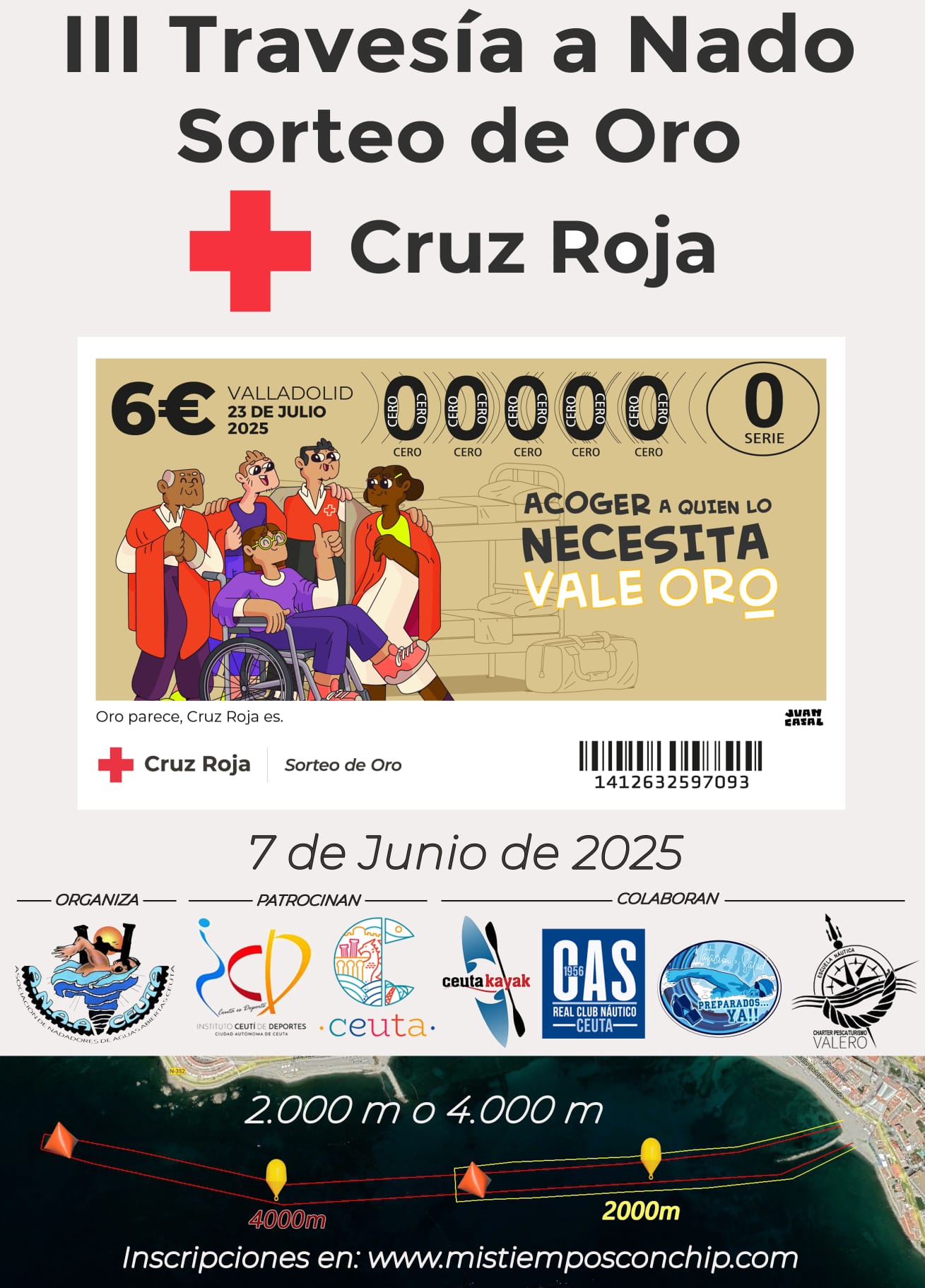 III TRAVESÍA A NADO SORTEO ORO